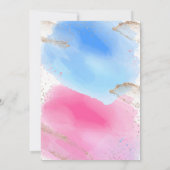 Invitation Stashes Ou Lashes Révélation De Sexe, Aquarelle (Dos)