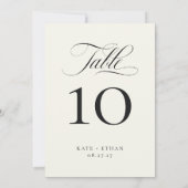 Invitation STATELY CALLIGRAPHY Table Number Card (Dos)