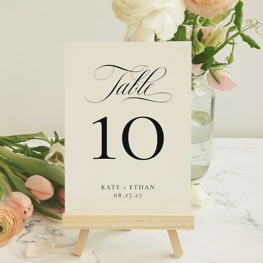 Invitation STATELY CALLIGRAPHY Table Number Card