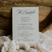 Invitation Stately Calligraphy Wedding Details Card