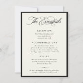 Invitation Stately Calligraphy Wedding Details Card (Devant)