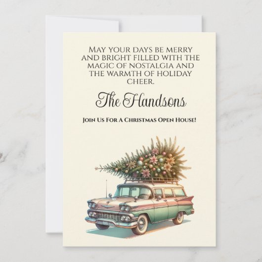 Invitation Station de Noël Wagon (Devant)