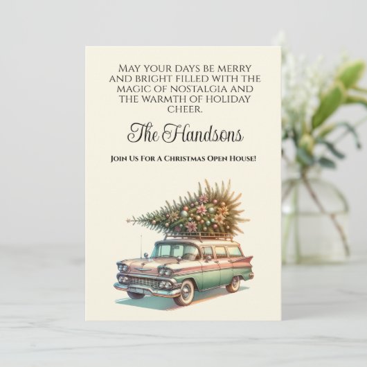 Invitation Station de Noël Wagon (Debout devant)