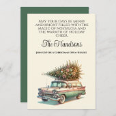 Invitation Station de Noël Wagon (Devant / Derrière)