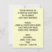 Invitation Stationnement De Soirée Misty À Toute Occasion Inv (Dos)