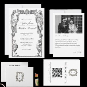 Invitation Statue Baroque Vintage Art Fin Renaissance