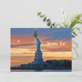 Invitation Statue de la liberté avec la coutume d'arbre de (Debout devant)