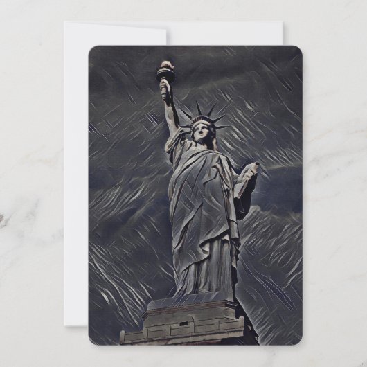 Invitation Statue de la peinture de liberté (Devant)