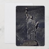 Invitation Statue de la peinture de liberté (Devant / Derrière)