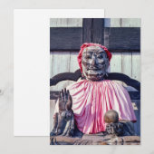 Invitation Statue en bois de Pindola Bharadvaja - Japon (Devant / Derrière)