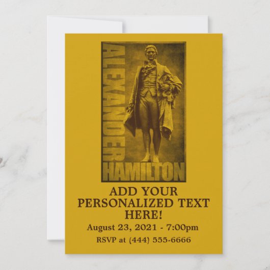Invitation Statuesque Alexander Hamilton (Devant)