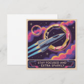 Invitation Stay Focused And Extra Sparkly (Devant / Derrière)