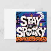 Invitation Stay spooky skeleton (Devant / Derrière)