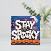 Invitation Stay spooky skeleton (Debout devant)