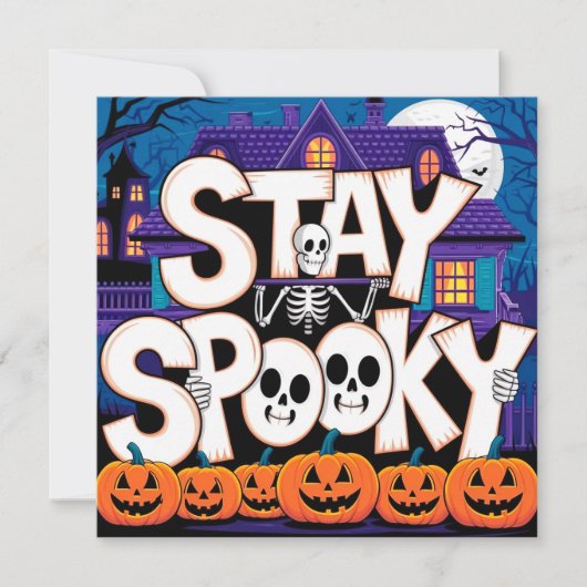 Invitation Stay spooky skeleton (Devant)