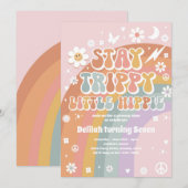 Invitation Stay Trippie Little Hippie Super Rainbow Anniversa (Devant / Derrière)