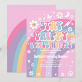 Invitation Stay Trippie Little Hippie Super Rainbow Anniversa (Devant / Derrière)