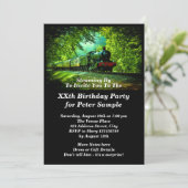 Invitation Steam Train Homme's Birthday Party (Debout devant)