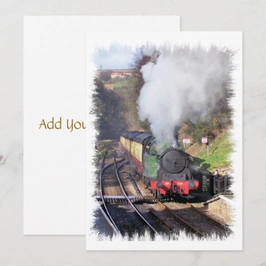 Invitation STEAM TRAINS (Devant / Derrière)