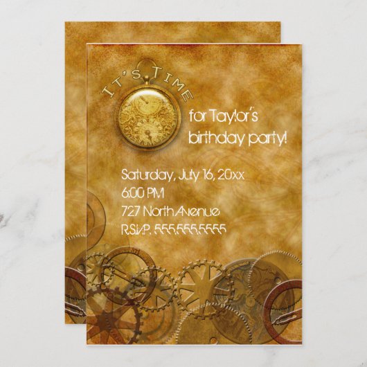 Invitation Steampunk (Devant / Derrière)