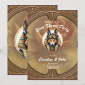 Invitation Steampunk Anubis Fox Portrait (Devant / Derrière)