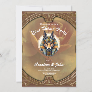 Invitation Steampunk Anubis Fox Portrait