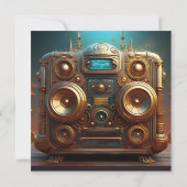 Invitation Steampunk Boom Box Radio (Dos)
