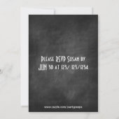 Invitation Steampunk Chalkboard fête d'anniversaire (Dos)