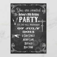 Steampunk Chalkboard fête d'anniversaire