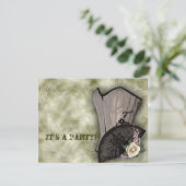 Invitation Steampunk Corset and Fan Goth Wedding (Debout devant)