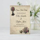 Invitation Steampunk Enregistrer la date Annonce (Debout devant)