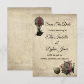 Invitation Steampunk Enregistrer la date Annonce (Devant / Derrière)