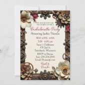 Invitation Steampunk Gothique Thème Bachelorette Party (Devant)