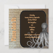 Invitation Steampunk kraken (Dos)