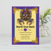 Invitation Steampunk Mardi Gras (Debout devant)