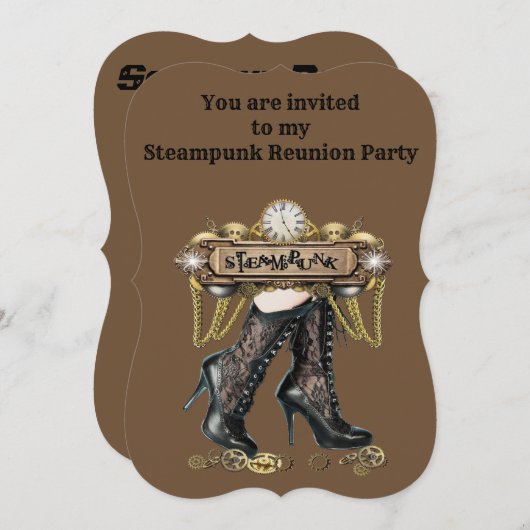Invitation Steampunk Réunion (Devant / Derrière)