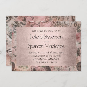Invitation Steampunk romantique   Ephémère Vintage antique
