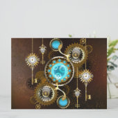 Invitation Steampunk Rusty Background (Debout devant)