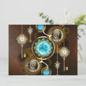 Invitation Steampunk Rusty Background (Debout devant)