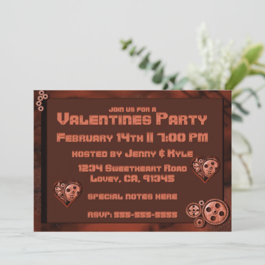 Invitation Steampunk Valentines (Debout devant)