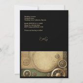Invitation Steampunk Victorian Gearwork Mariage anniversaire (Dos)