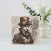 Invitation Steampunk Victorian Gentleman Artwork (Debout devant)