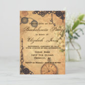 Invitation Steampunk Victorian Vintage Bachelorette Party (Debout devant)
