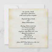 Invitation Steampunk Vintage Damask et Floral (Dos)