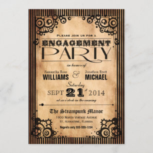 Invitation Steampunk Vintage Look
