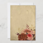Invitation Steampunk Vintage Victorian Floral Mariage (Dos)