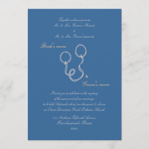 Invitation Stefana bleu