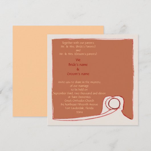 Invitation Stefana Sillouette (Devant / Derrière)