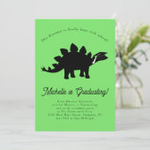 Invitation Stegosaurus Dinosaur Dino Graduation Party (Debout devant)