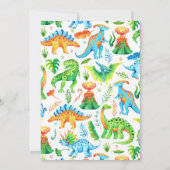 Invitation Stegosaurus Stomp Chomp et Roar Dinosaur Anniversa (Dos)